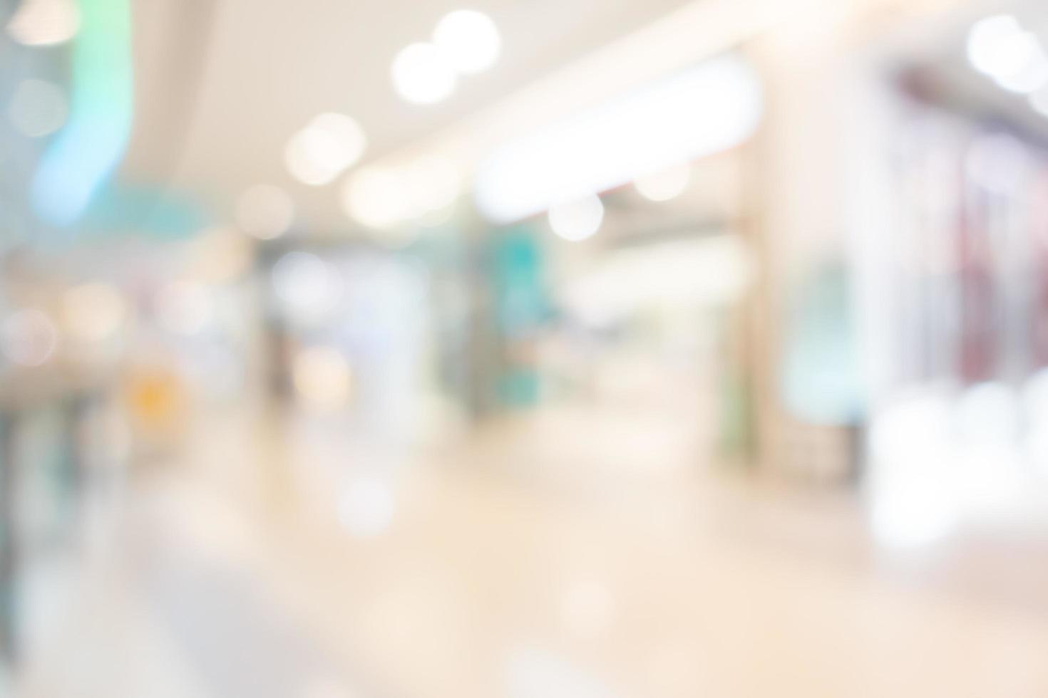 Centro comercial borrosa y el interior de la tienda minorista para el fondo foto