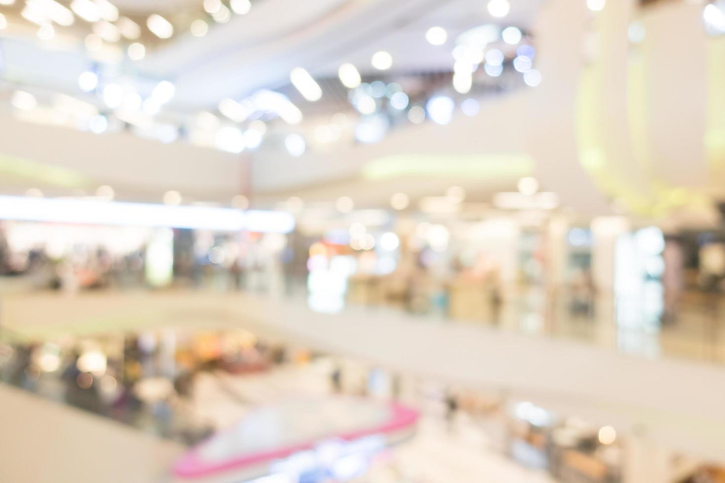 Blurred shopping mall and retail store interior for background photo