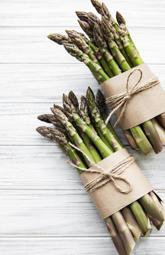 Fresh green asparagus photo