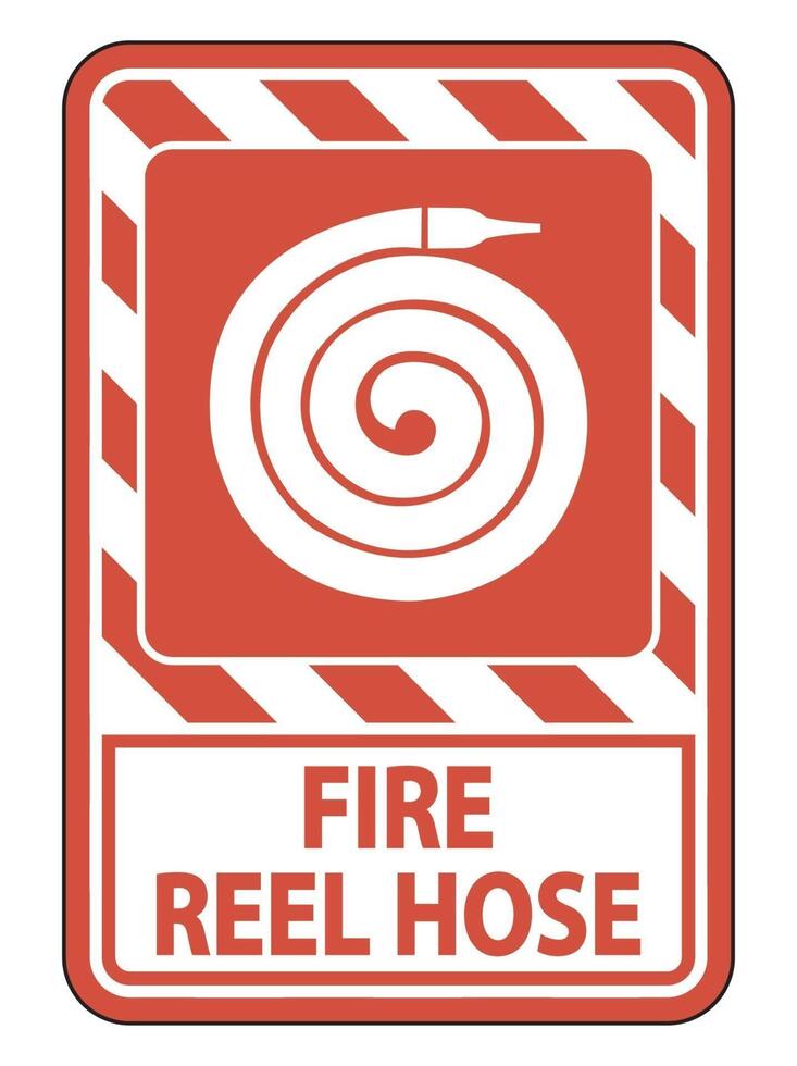 Fire Reel Hose Sign on white background vector