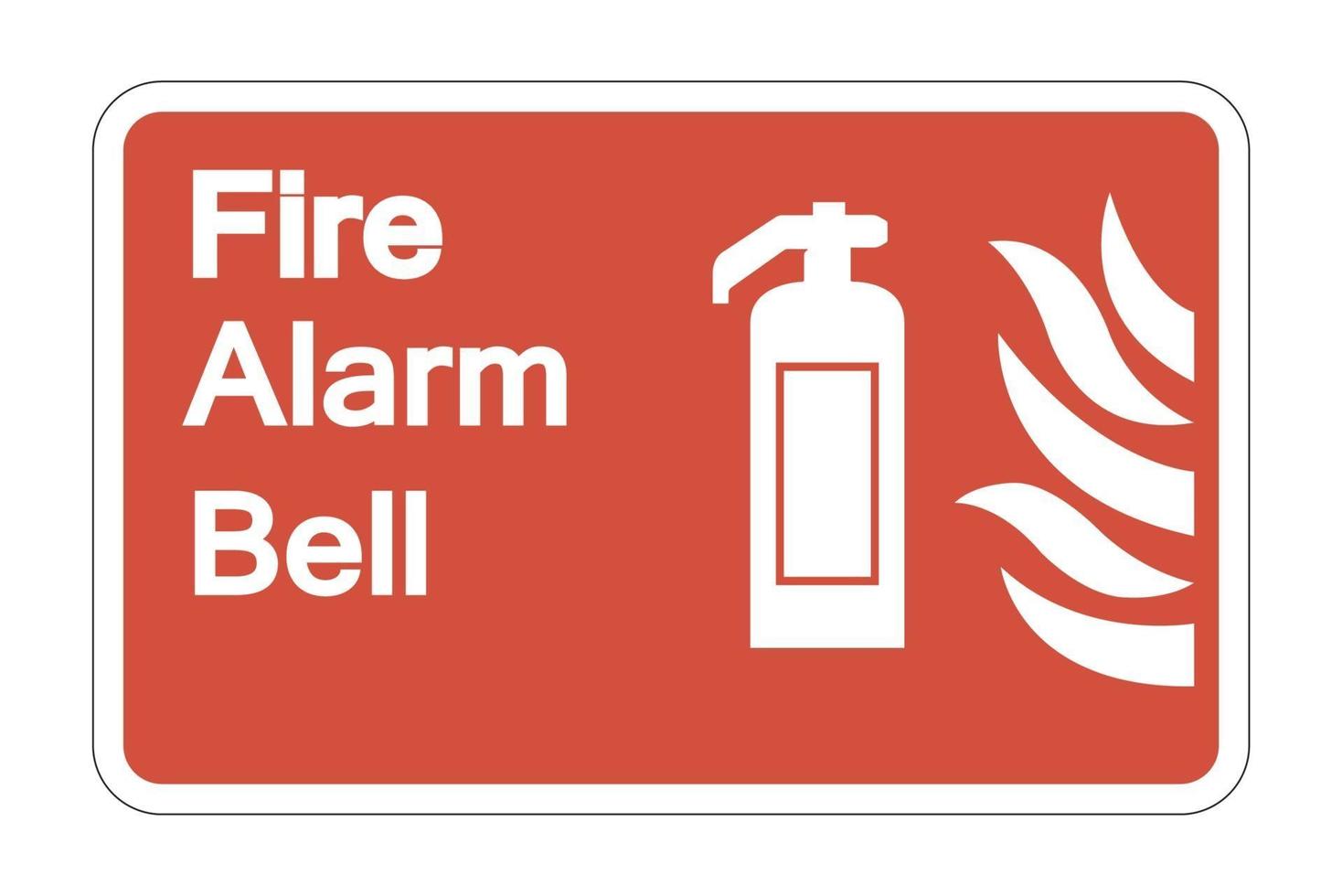 Fire Alarm Bell Safety Symbol Sign on white background,vector illustration vector