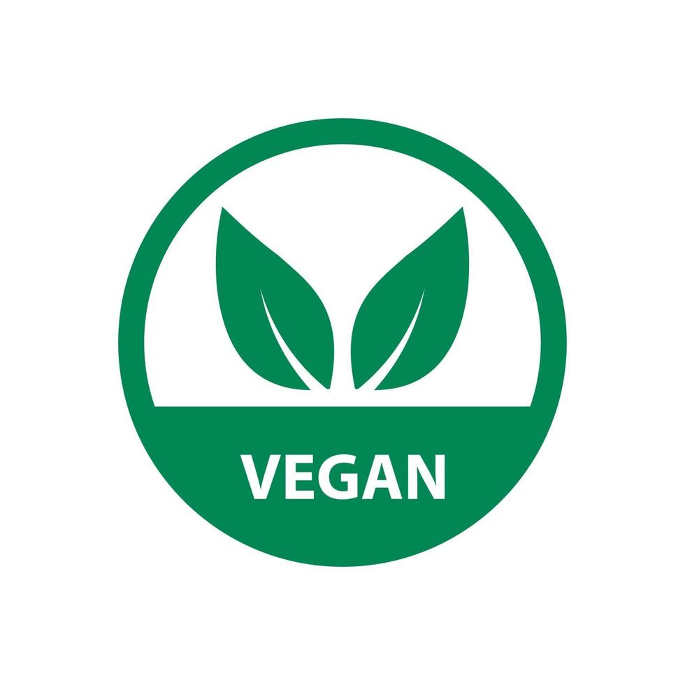 icono vegano bio ecología orgánico, logotipos etiqueta etiqueta hoja verde vector