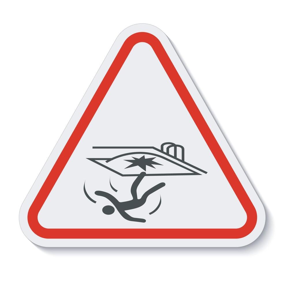 Fall Hazard Symbol Sign Isolate on White Background,Vector Illustration vector