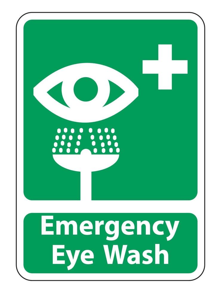 Emergency Eye Wash Sign Isolate On White Background,Vector Illustration vector