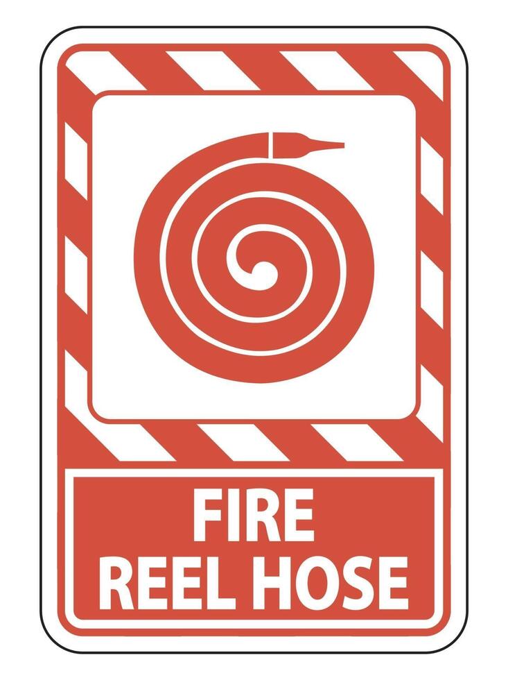 Fire Reel Hose Sign on white background vector