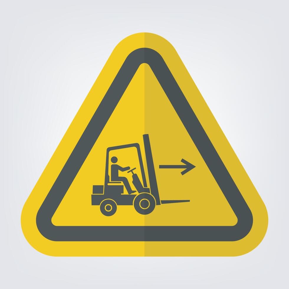 Forklift Point Right Symbol Sign Isolate On White Background vector