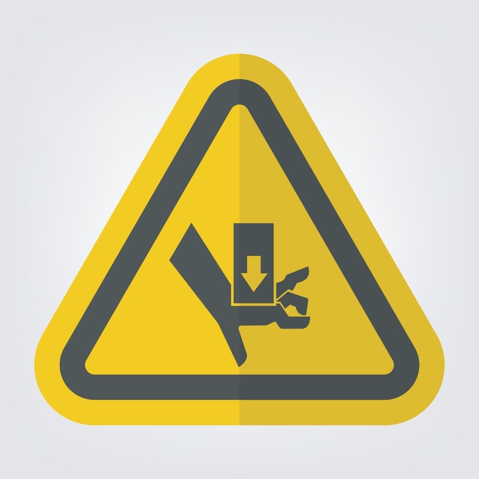 Hand Crush Force from Above Symbol Sign vector