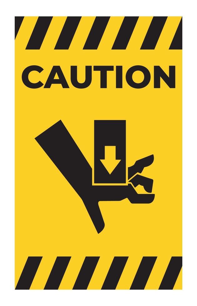 Hand Crush Force from Above Symbol Sign On White Background vector