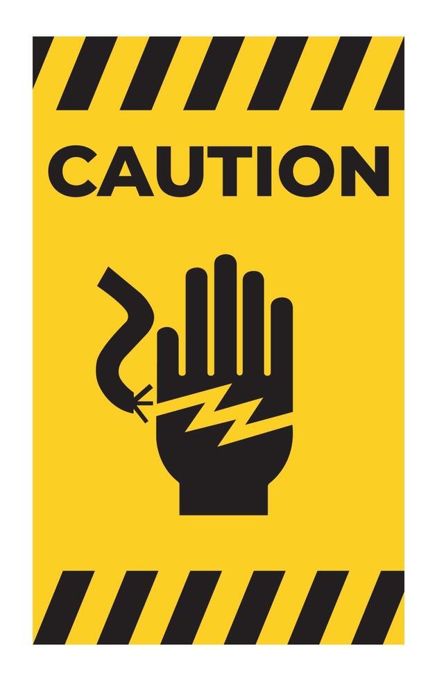 Electrical Shock Electrocution Symbol Sign On White Background vector