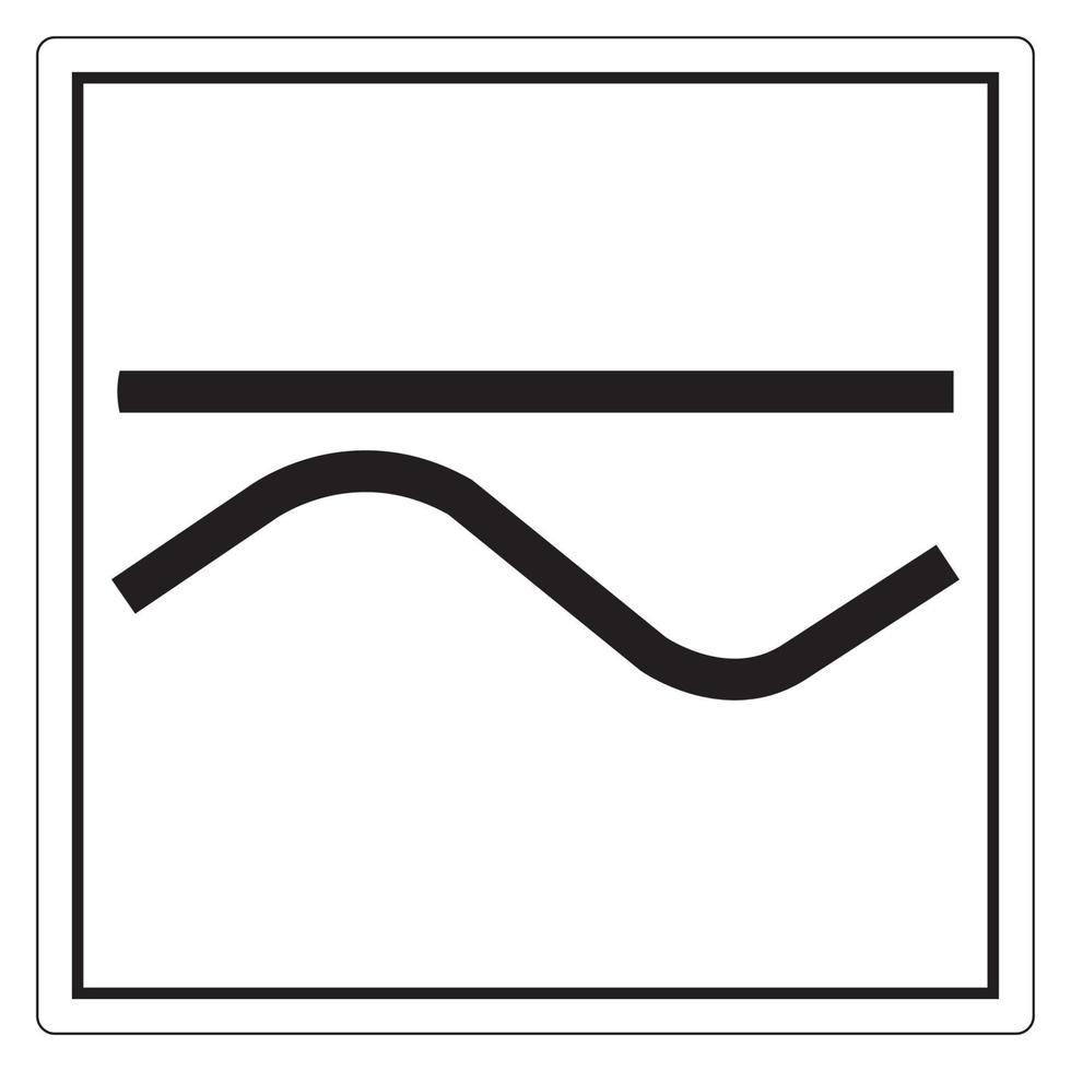 Signo de símbolo de corriente continua y alterna aislado sobre fondo blanco. vector