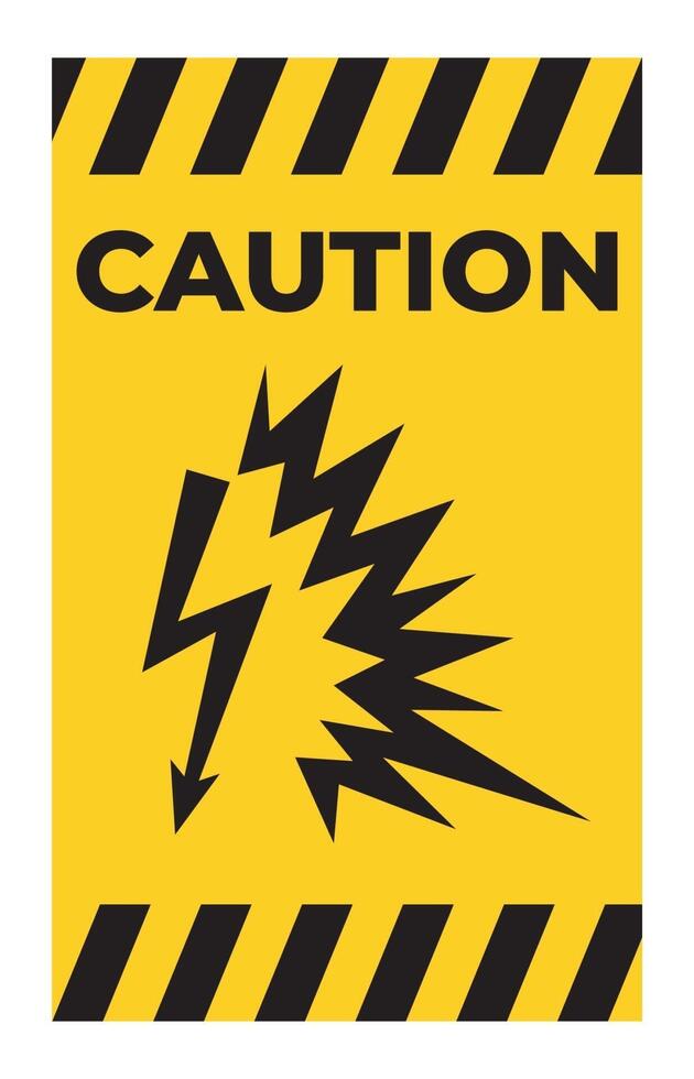 Caution Sign Arc Flash Symbol on white background vector