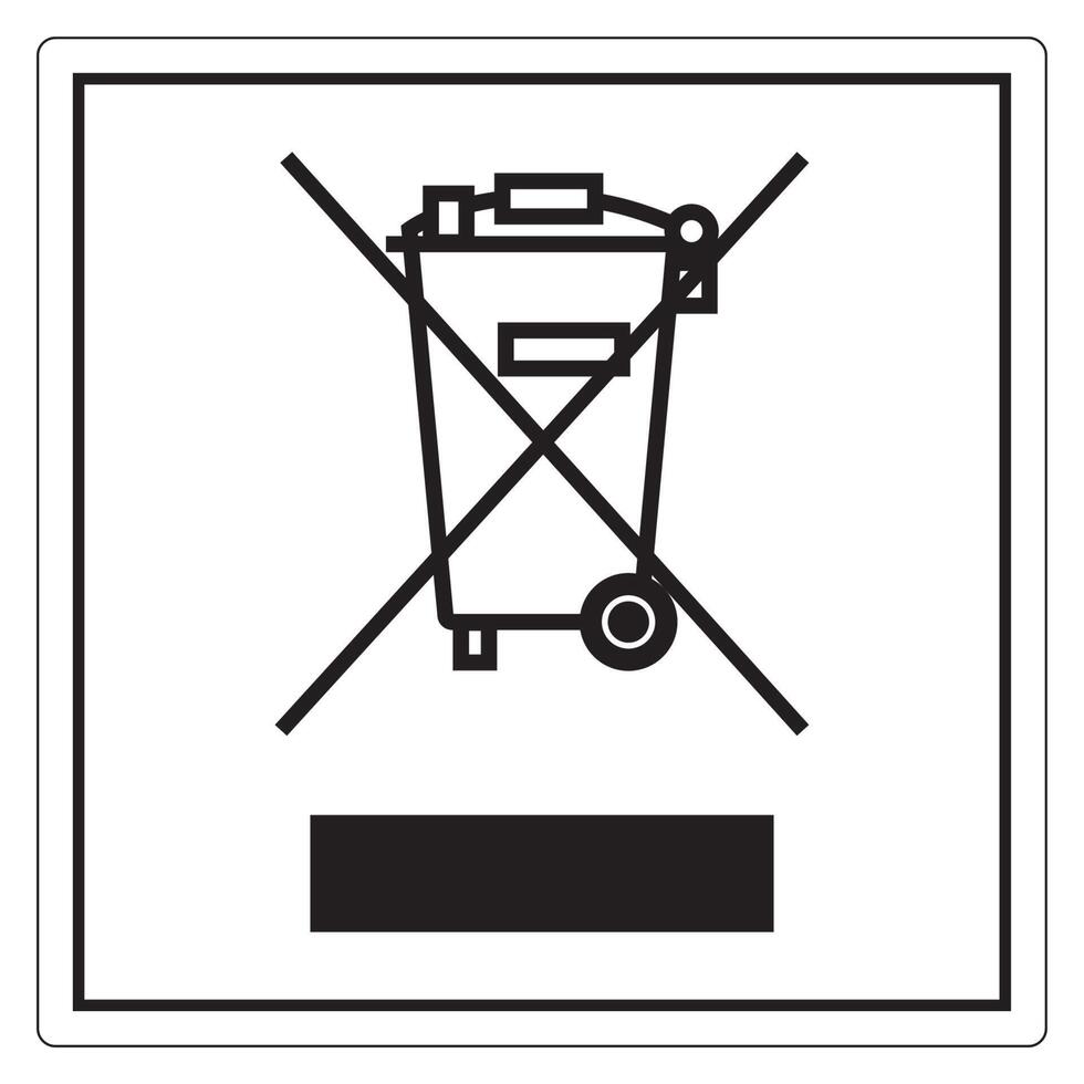 No Waste Symbol Sign vector