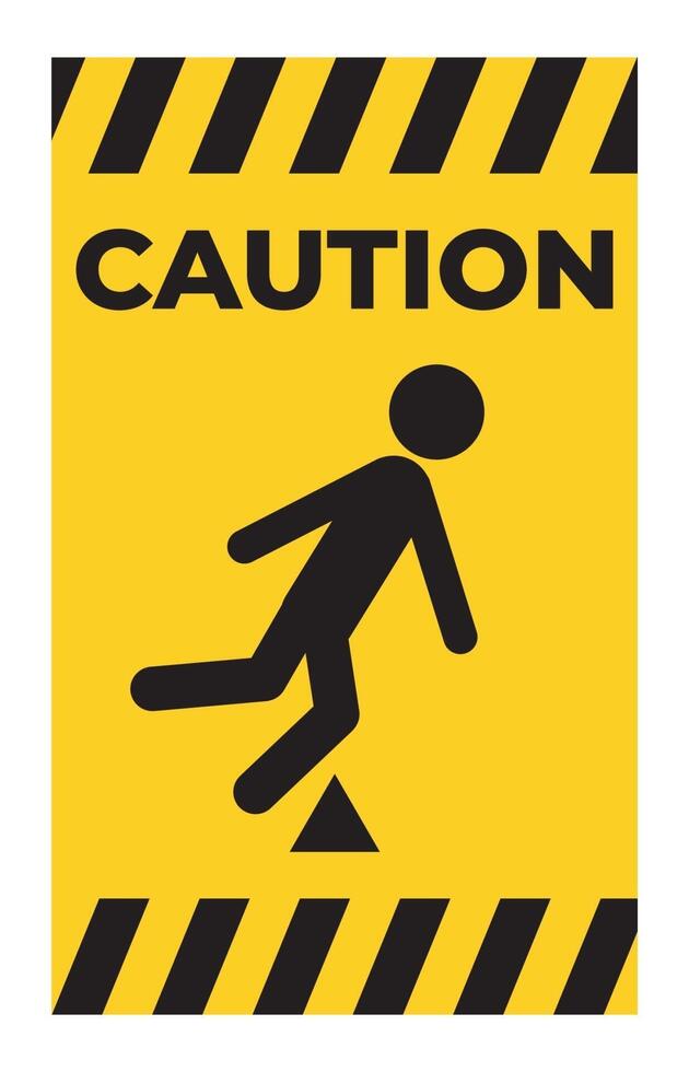 Trip Hazard Symbol Sign vector