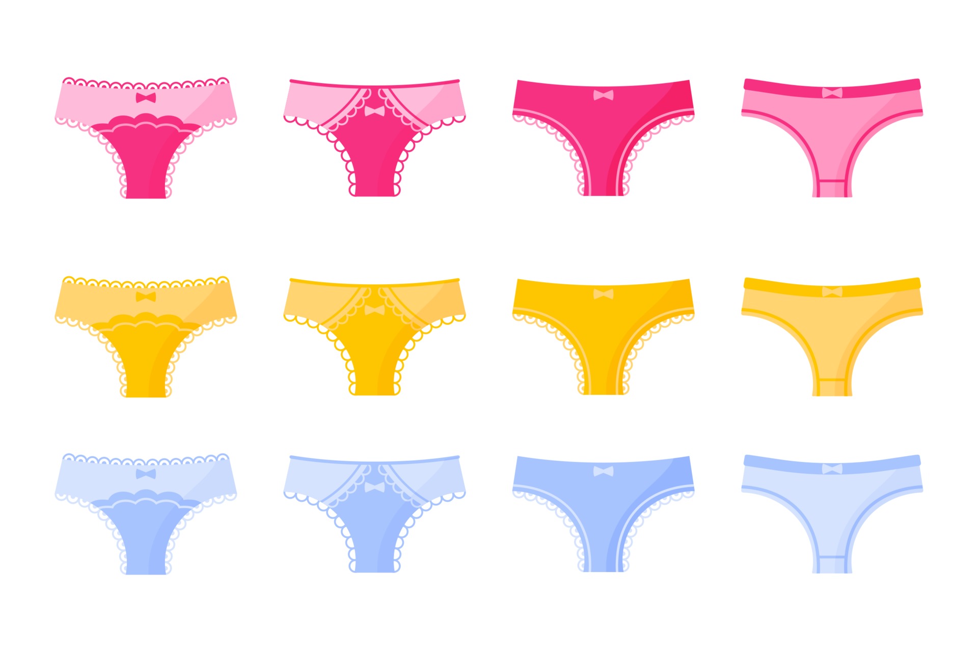 Set of different type and color of women's lingerie panties. 2300984 ...