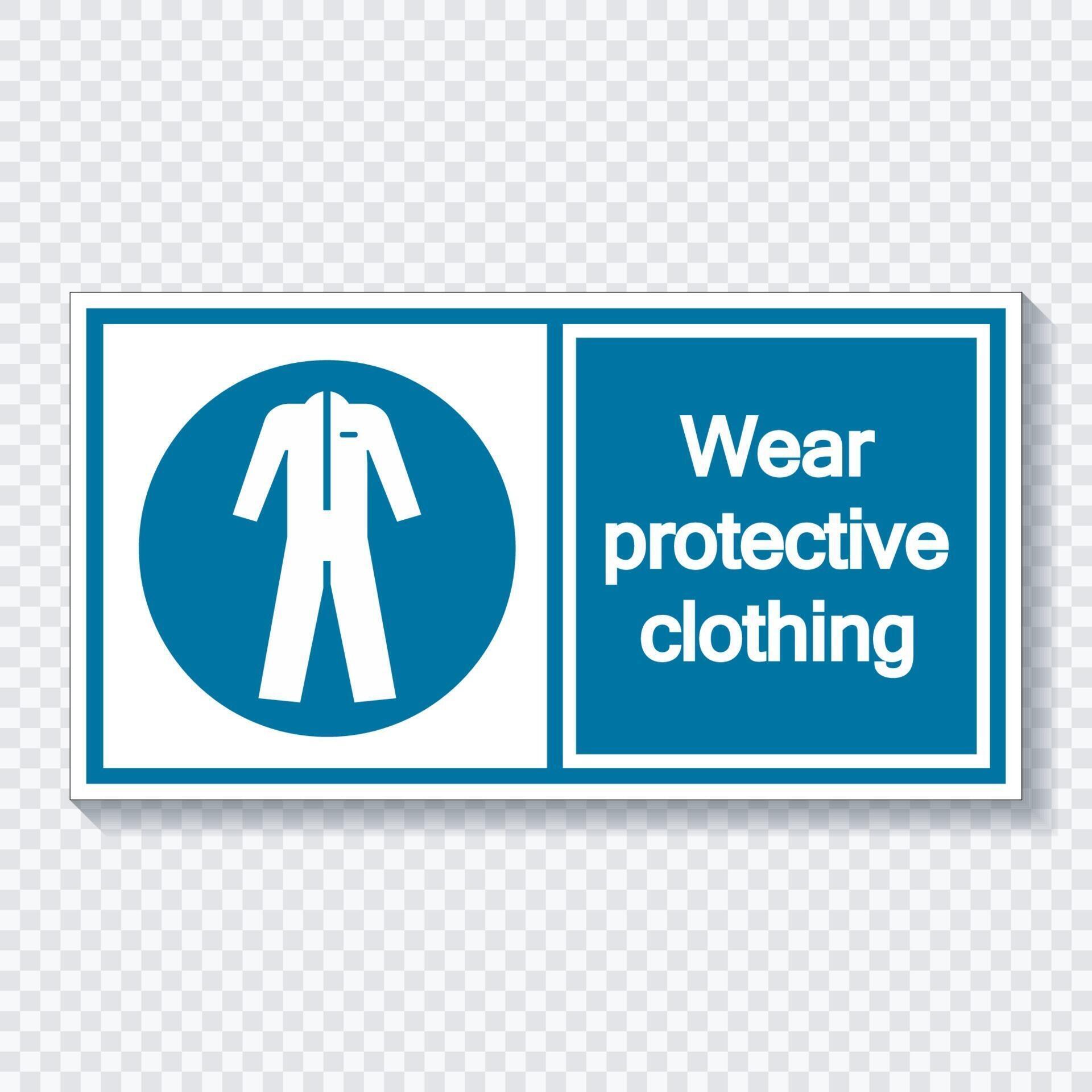 Symbol Wear protective clothing Sign 2300991 Vector Art at Vecteezy