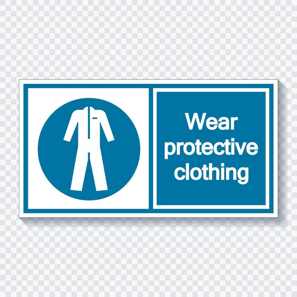 Symbol Wear protective clothing Sign vector