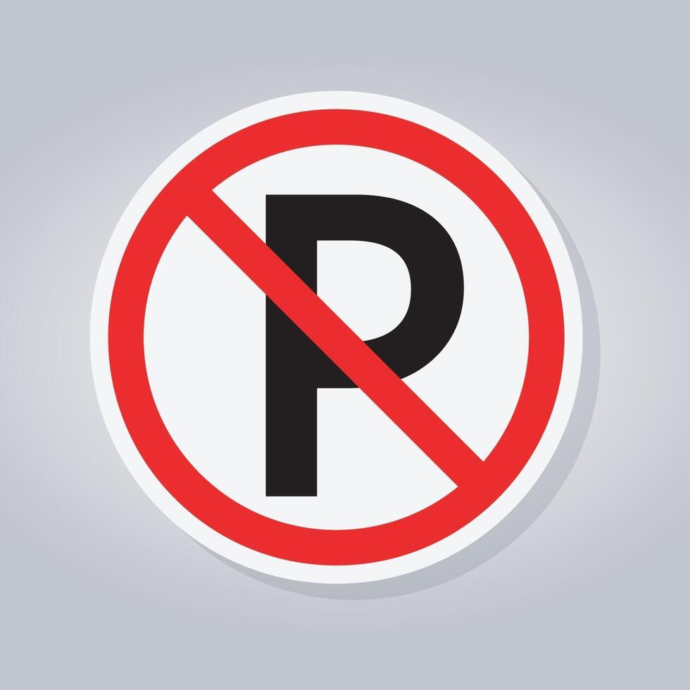 No parking or stopping Sign vector