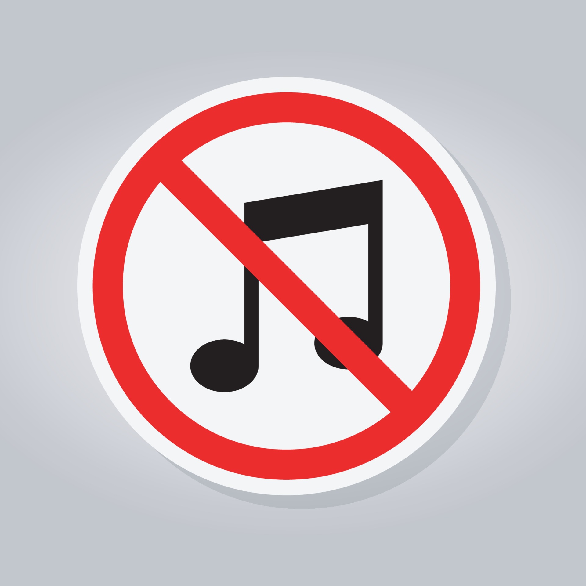 No Music Sign 2301021 Vector Art at Vecteezy