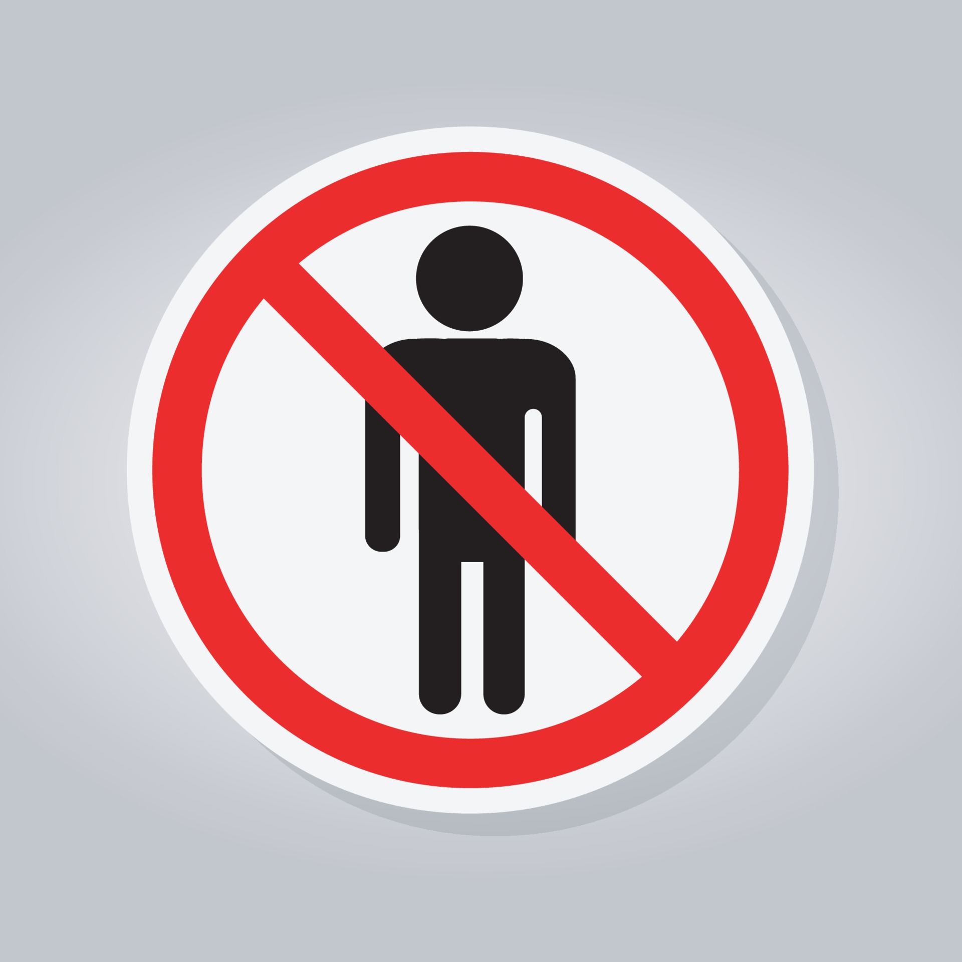 Prohibit People Allowed Do Not Enter No Man Entry Sign Vector Art At Vecteezy