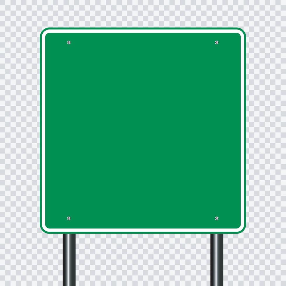 cartel de tablero verde de carretera vector