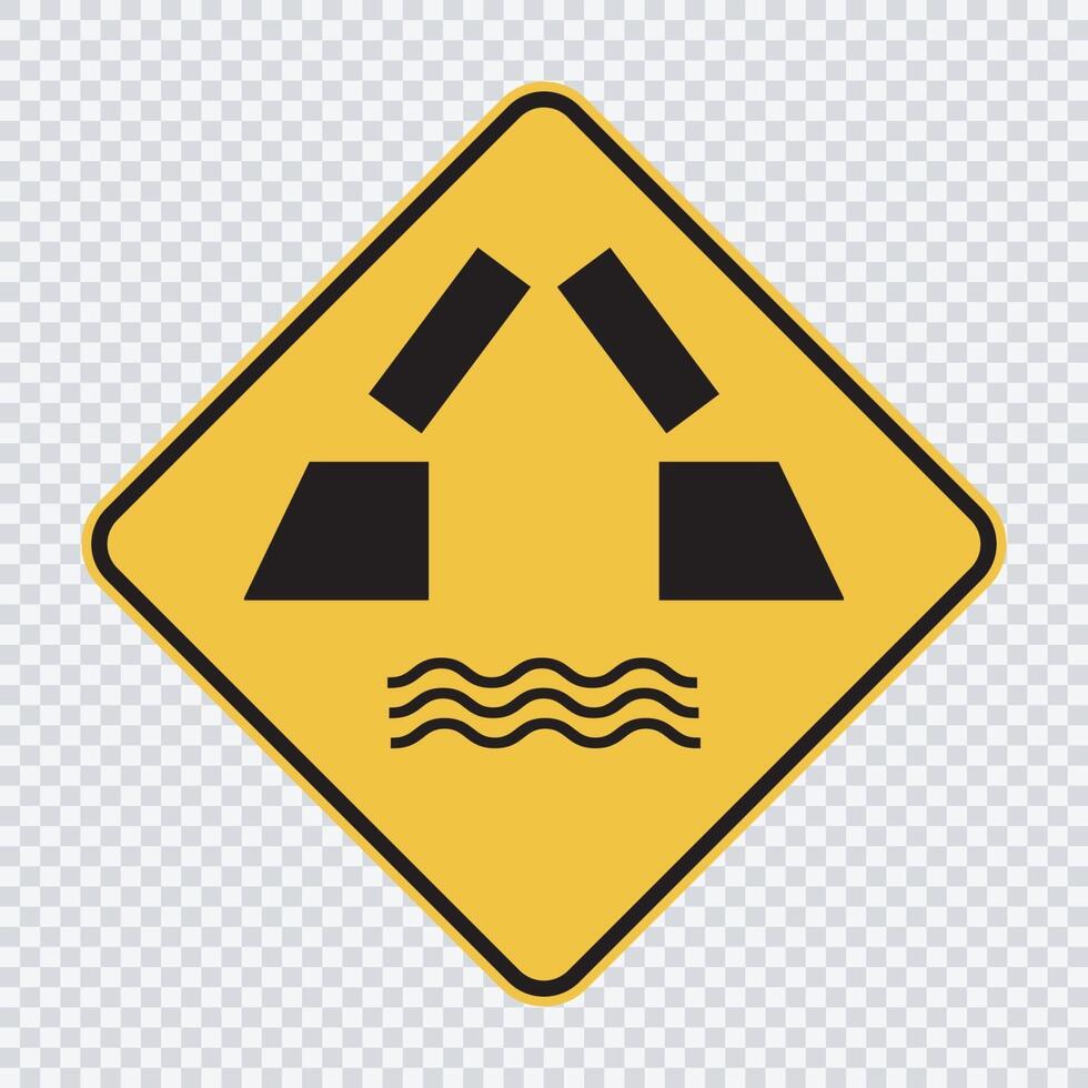 Opening bridge sign vector