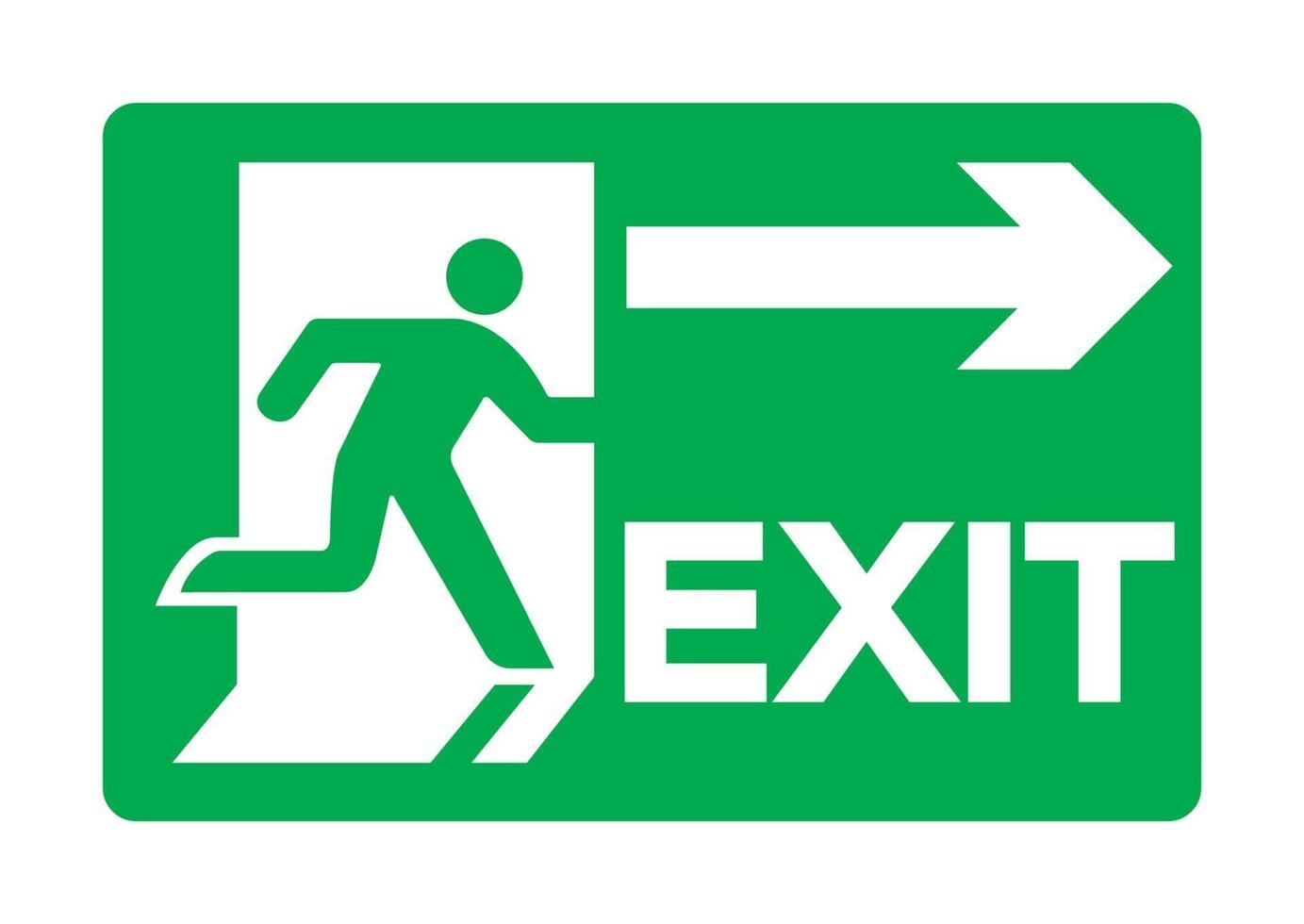 Fire Exit Emergency Green Sign vector