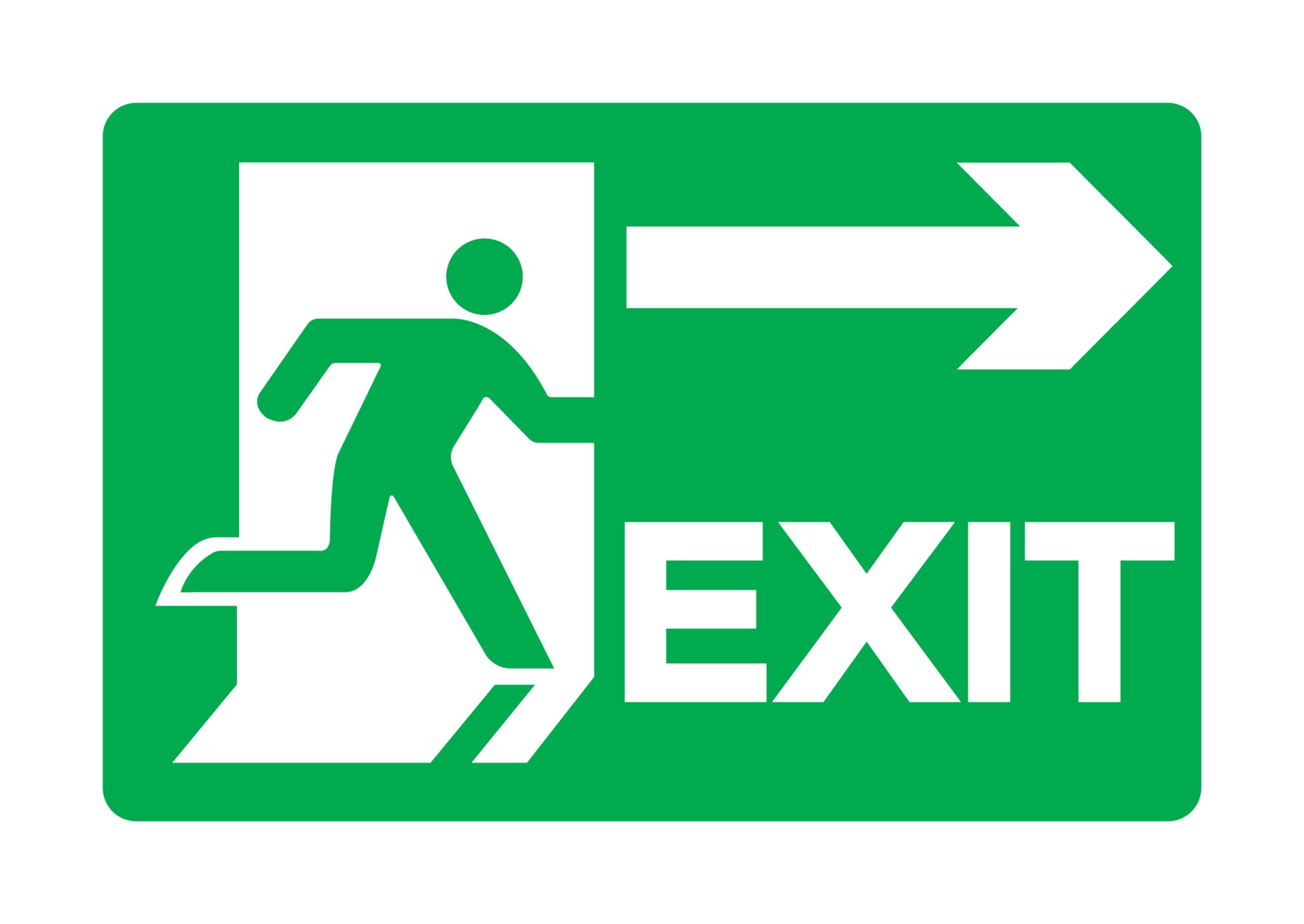 emergency exit signs