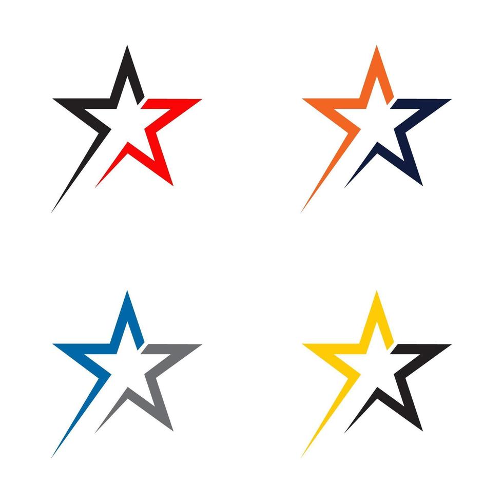 Star icon logo design template vector