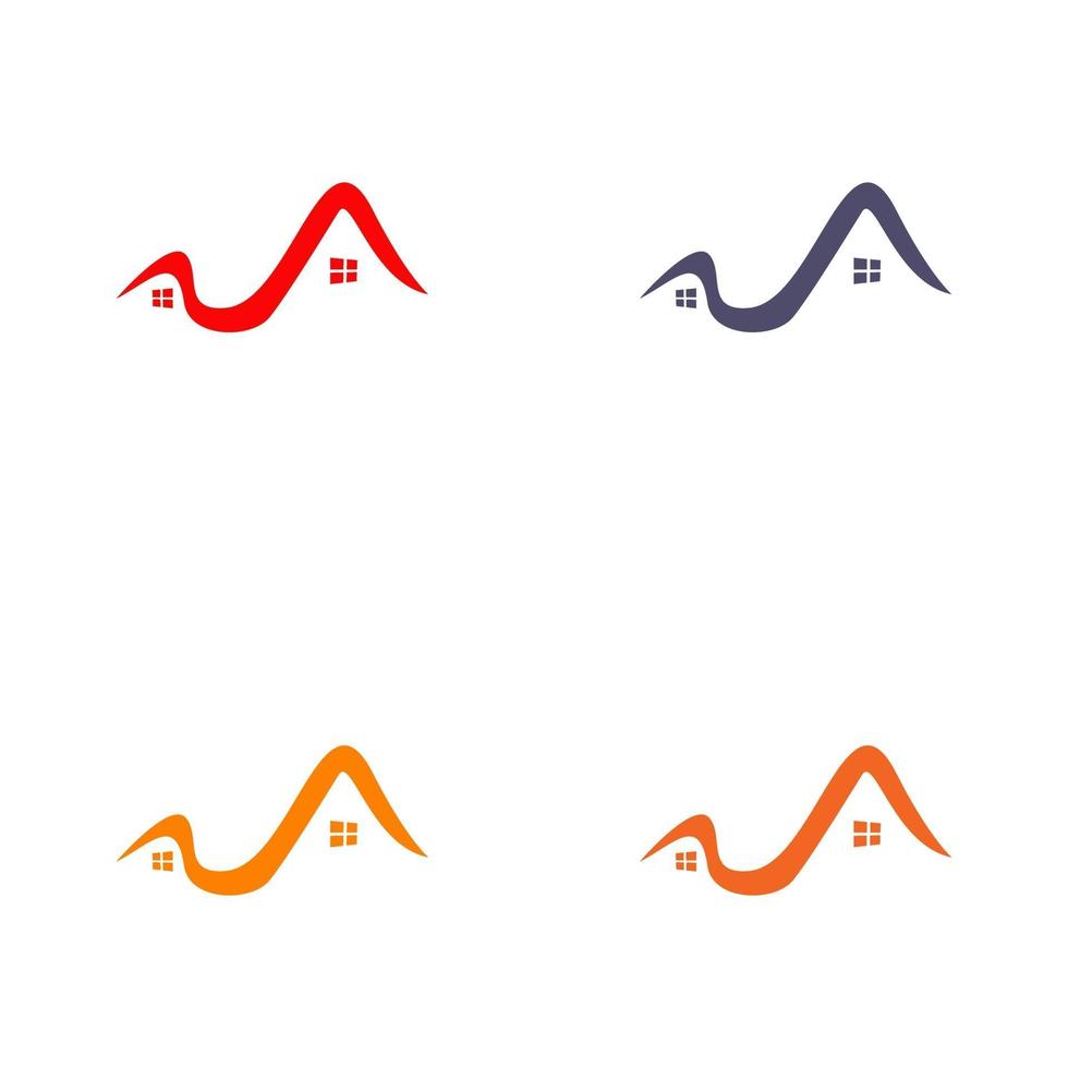 plantilla de diseño de logotipo de icono de inicio vector