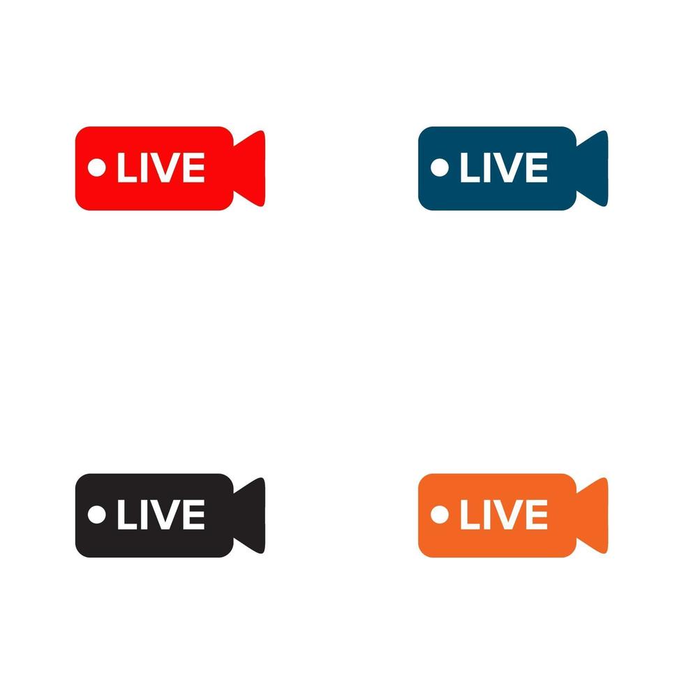 Live streaming logo design template vector