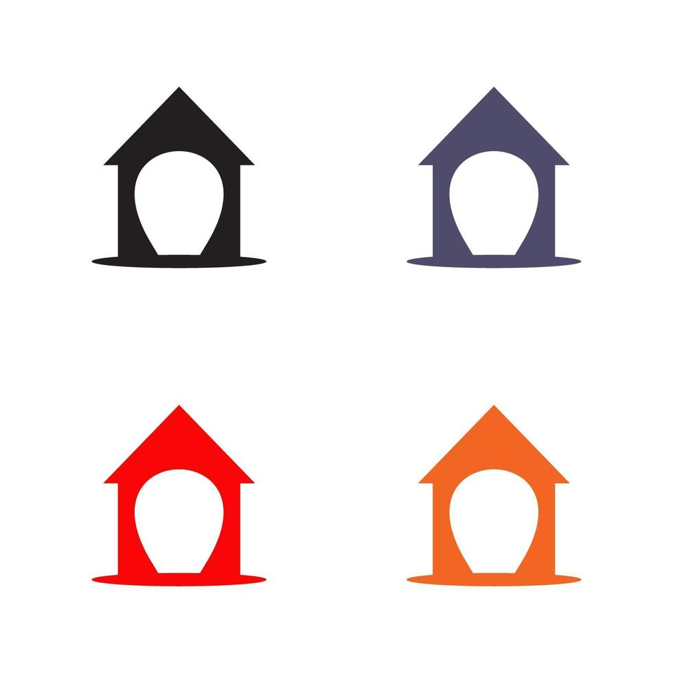 Home icon logo design template vector