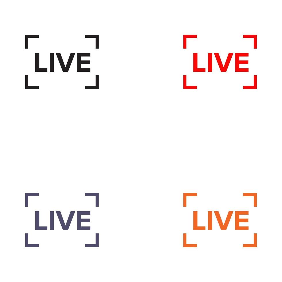 Live streaming logo design template vector