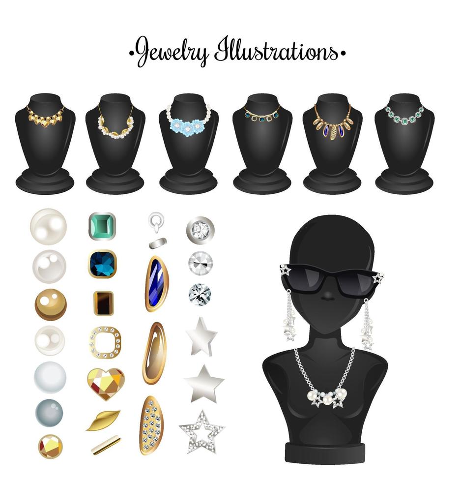 vector jewelry accessories