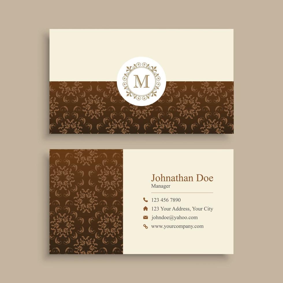 Elegant Minimalist Business Card Template vector