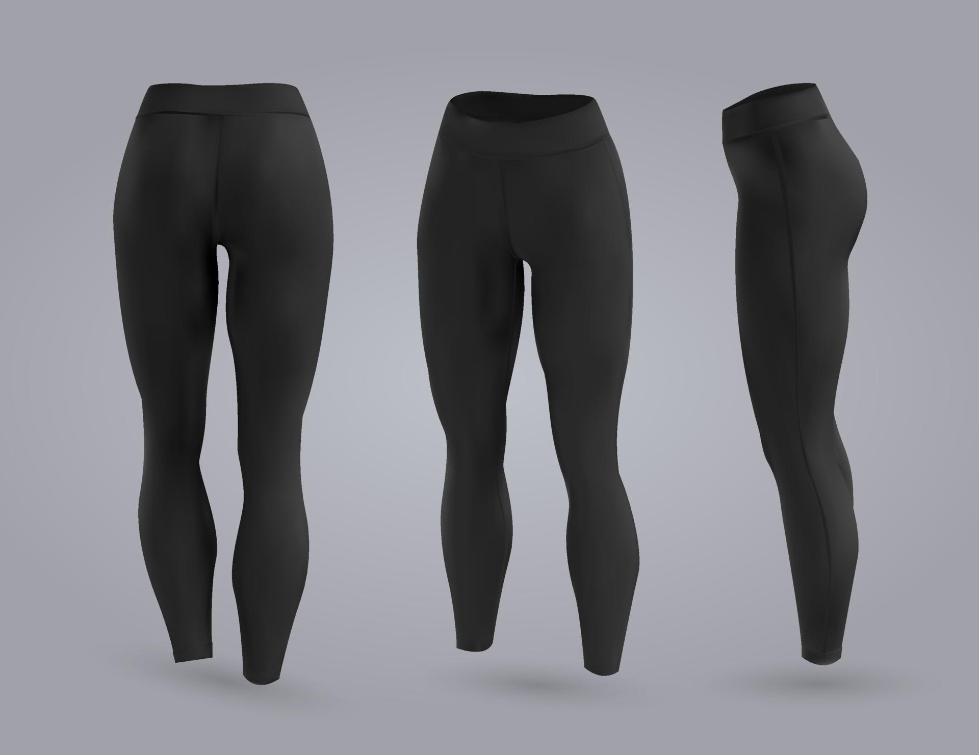 Womens black leggings. 2301248 Vector Art at Vecteezy