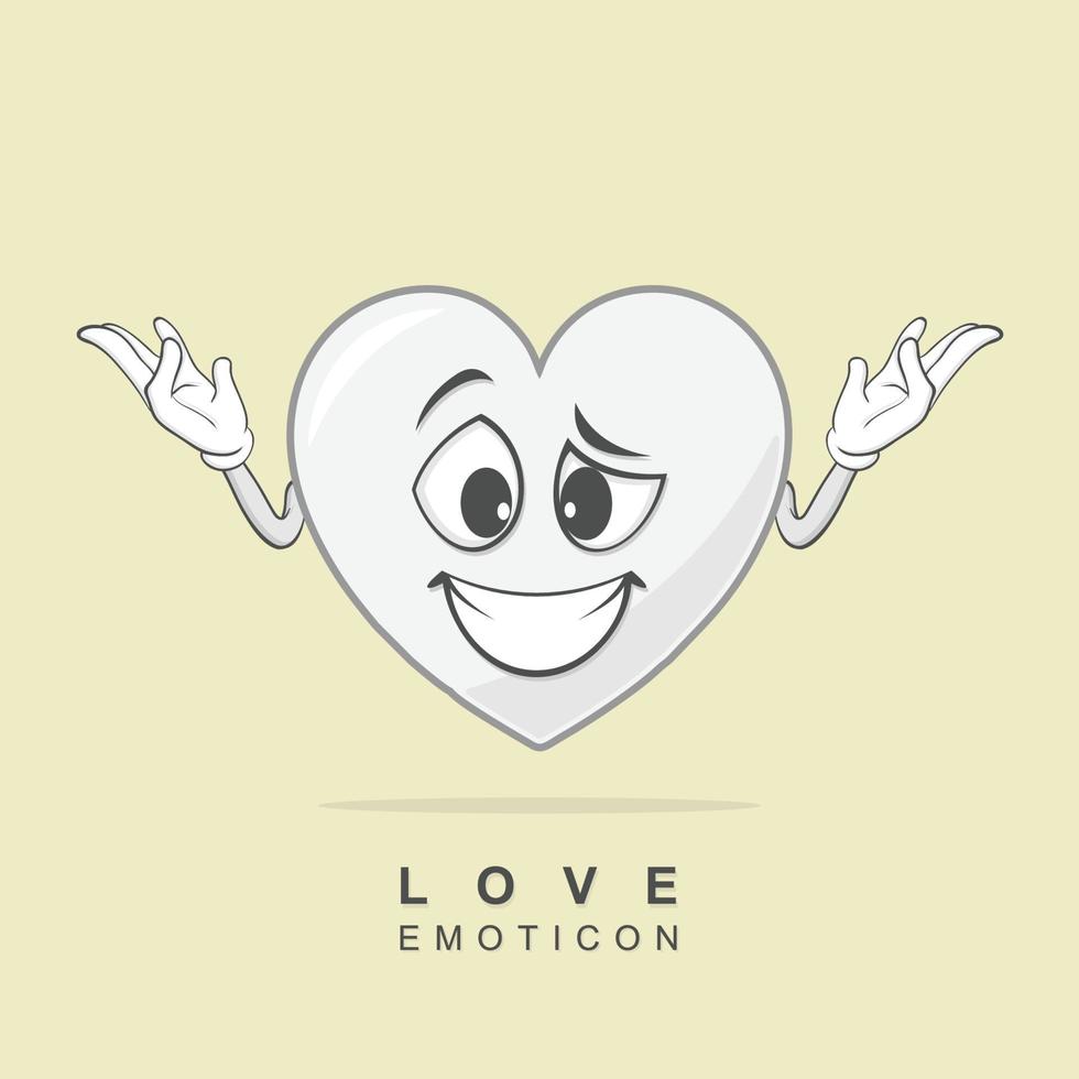 Heart Character Emoticon vector