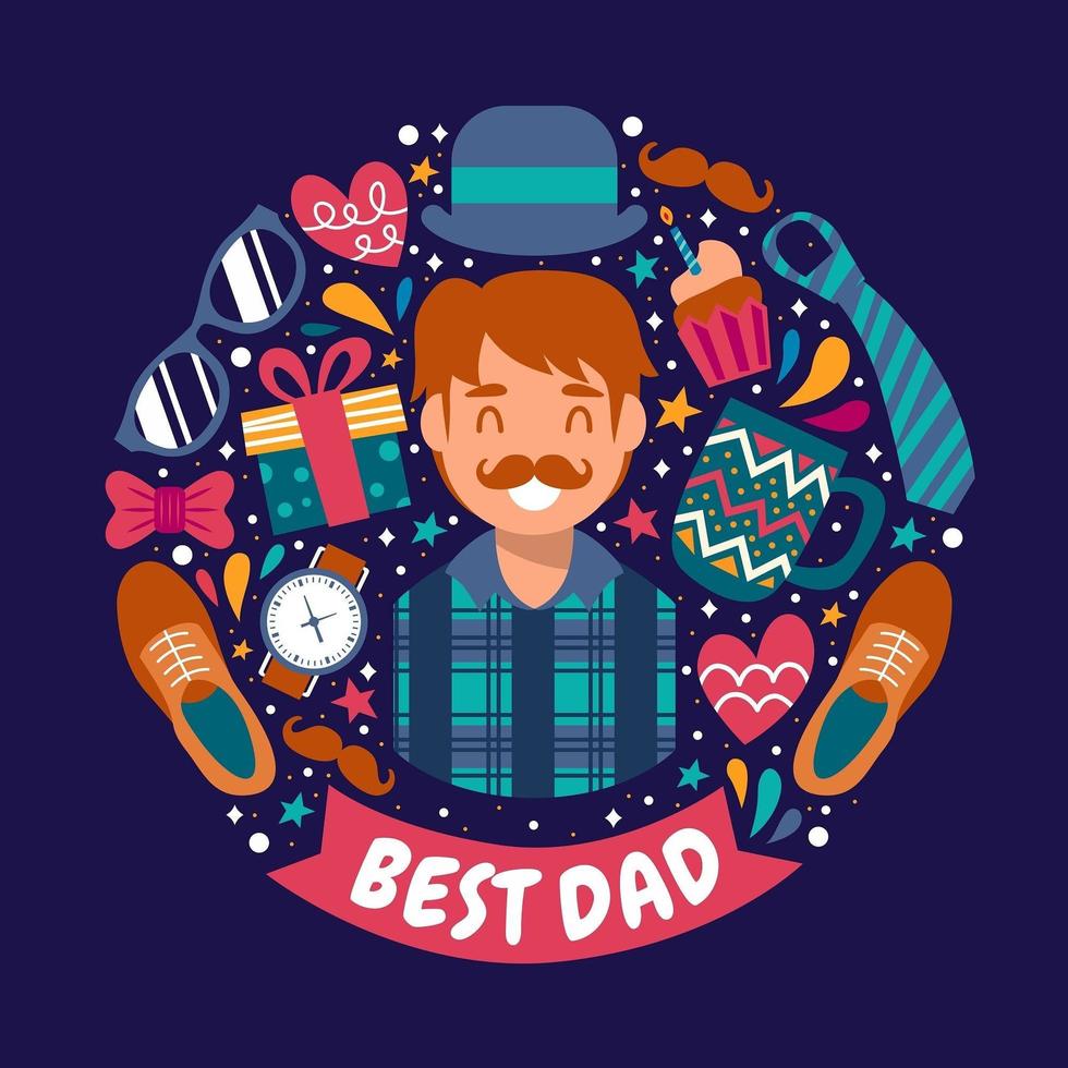 Cute Father's Day Design vector