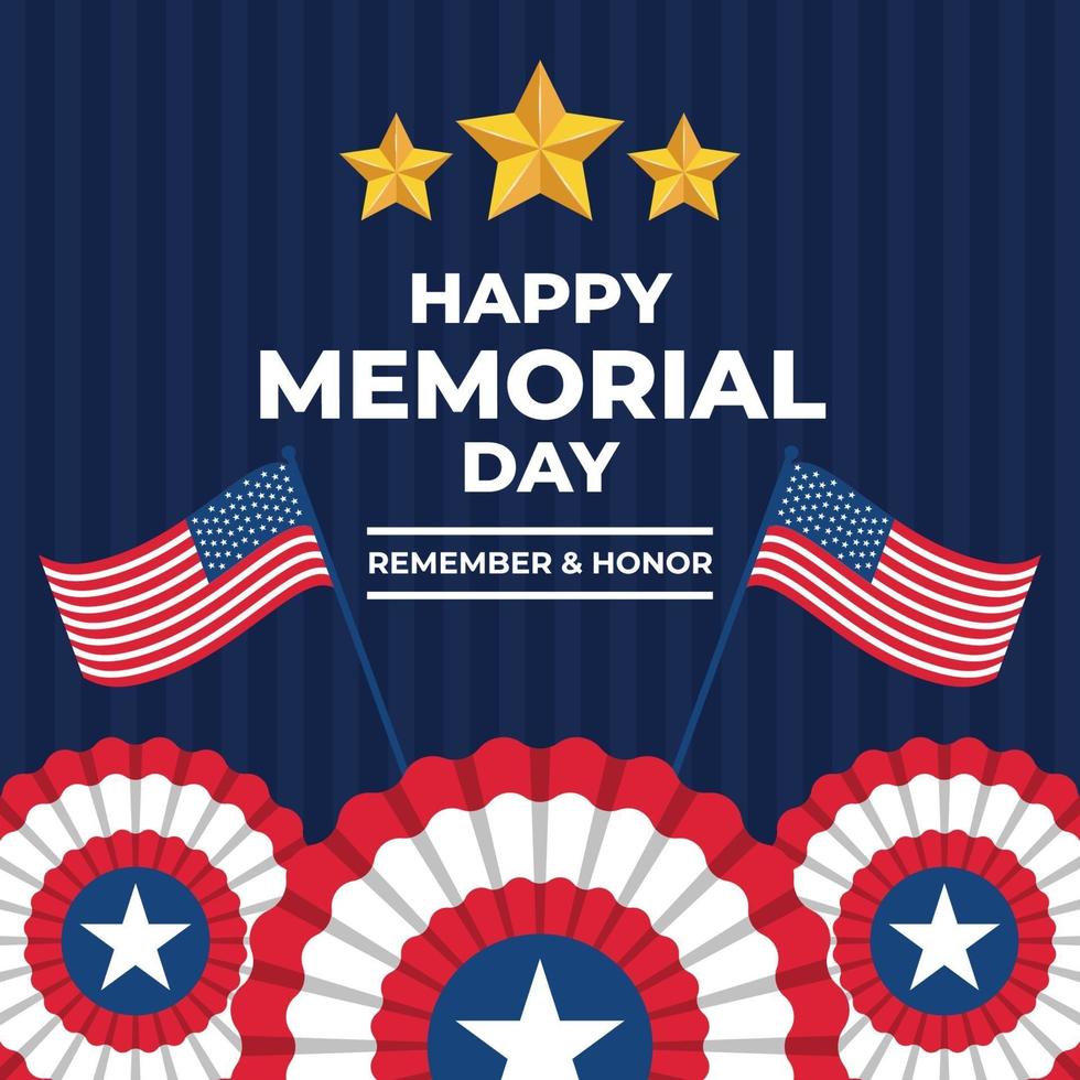 Happy Memorial Day Background vector