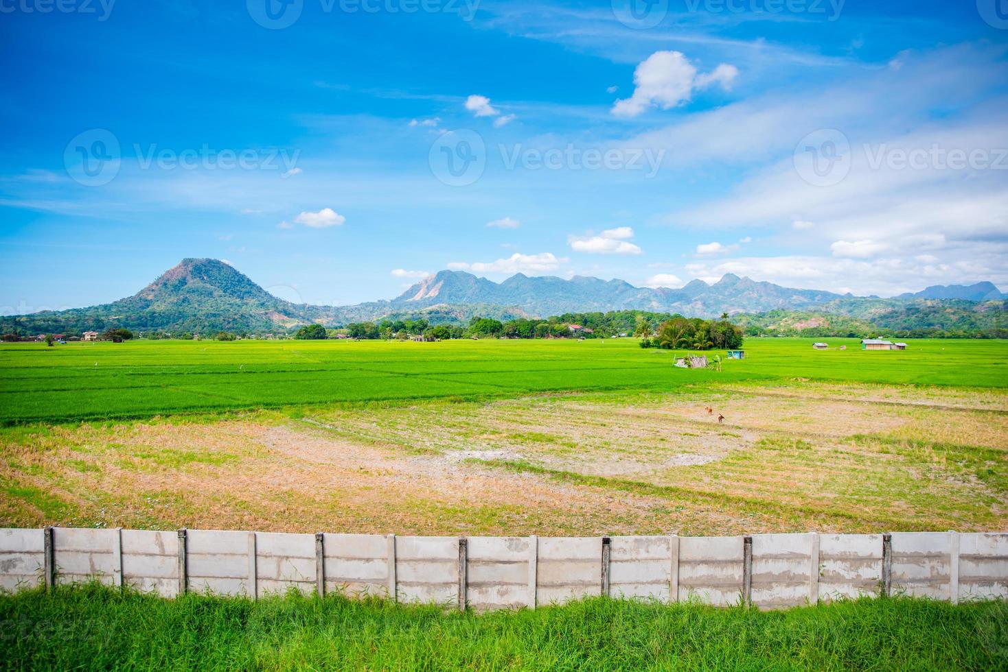 Vasto valle de Zambales en Filipinas con sus montañas en el bakground foto