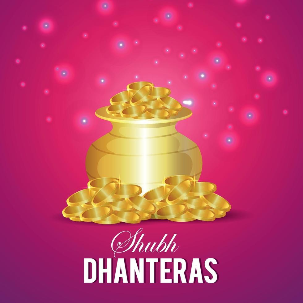 Shubh dhanteras vector illustration