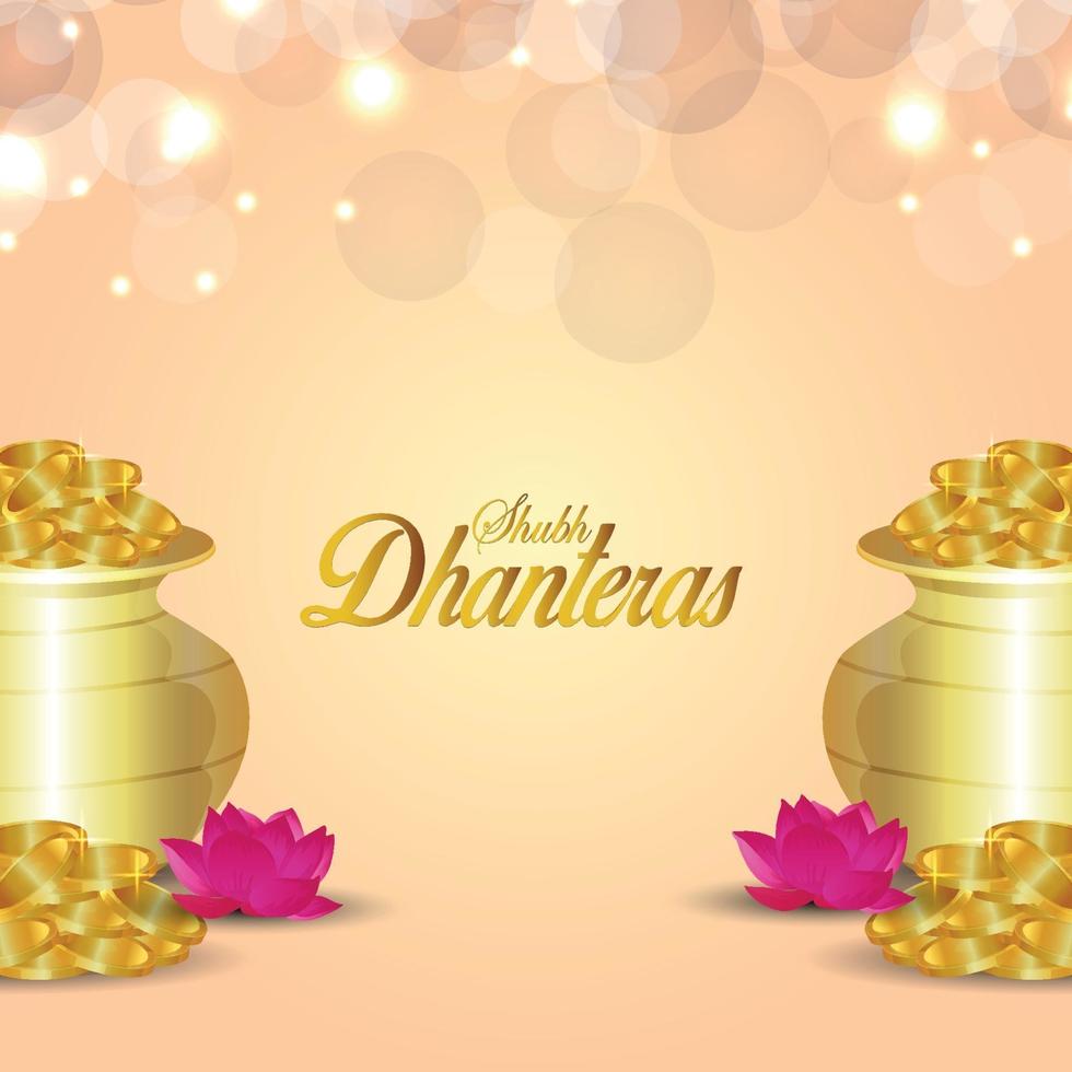 Shubh dhanteras vector illustration