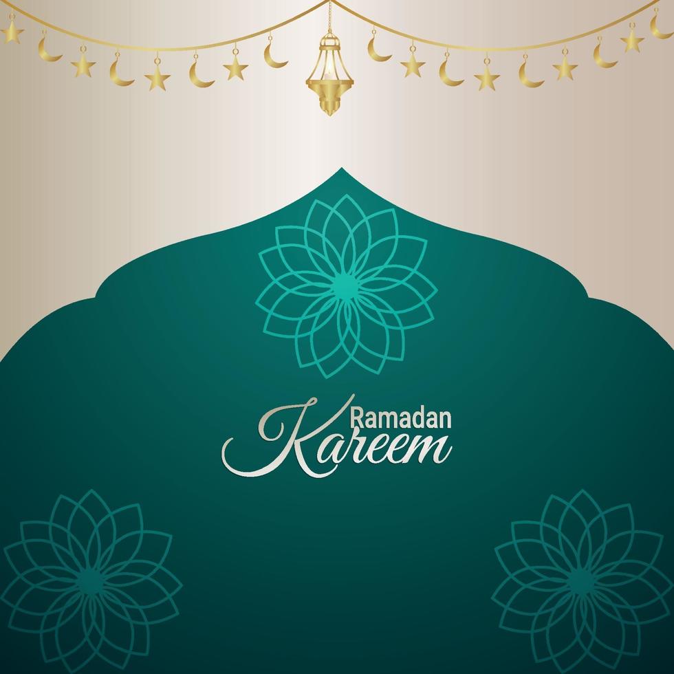 Ramadan kareem vector illustration with creative background