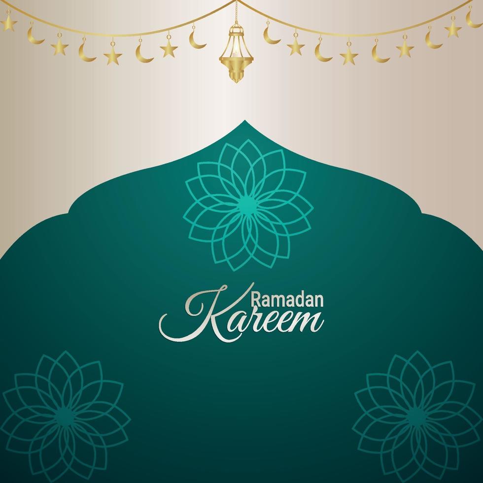 Ilustración de vector de ramadan kareem con fondo creativo