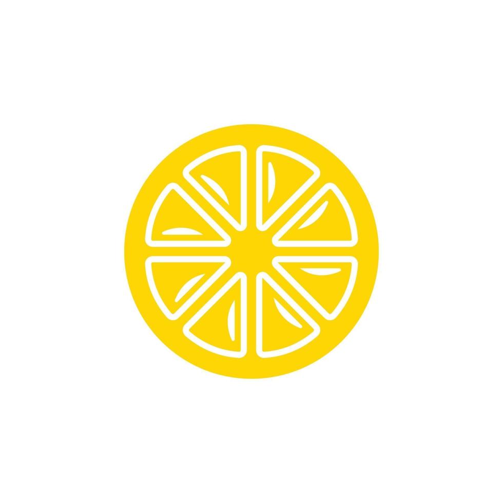 Fresh lemon fruit vector illustration icon