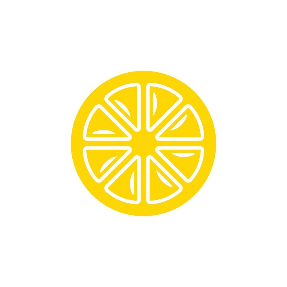 Fresh lemon fruit vector illustration icon