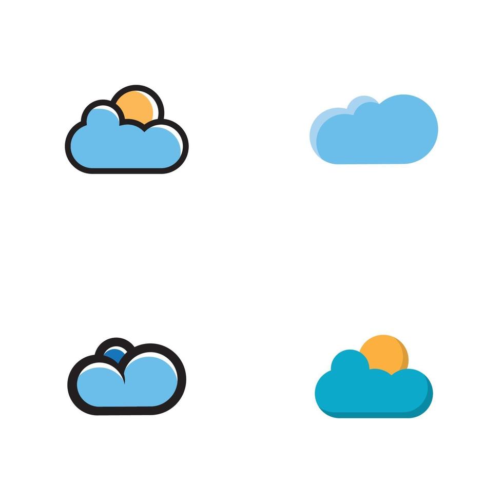 cloud vector, logo template design vector