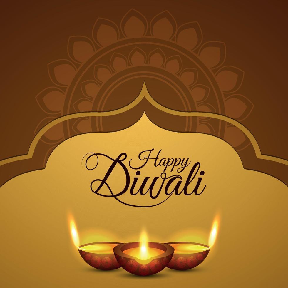 Happy diwali festival of light vector