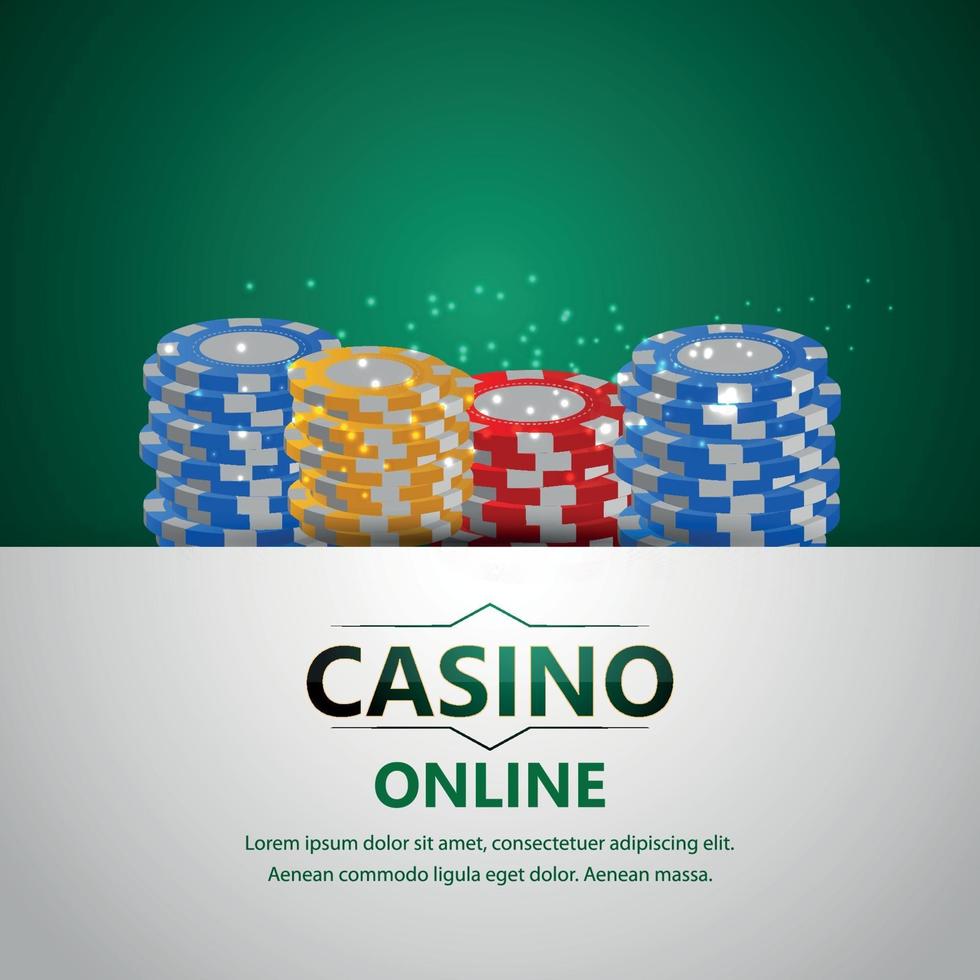 Casino online gambling game with luxury background vector
