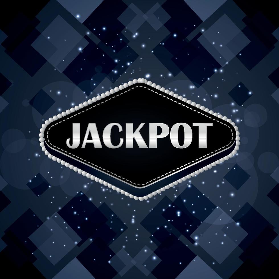 Casino online jackpot gambling game with creative background vector