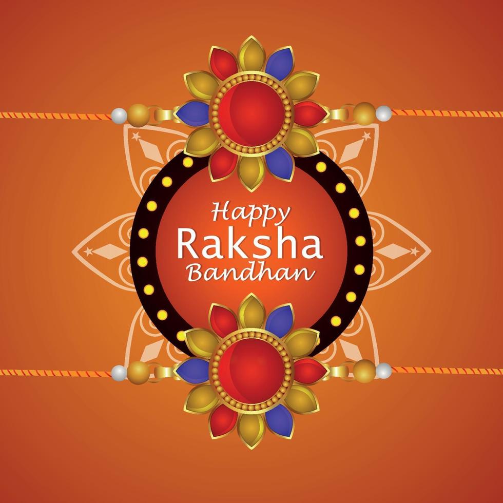 feliz celebración raksha bandhan tarjeta de felicitación vector